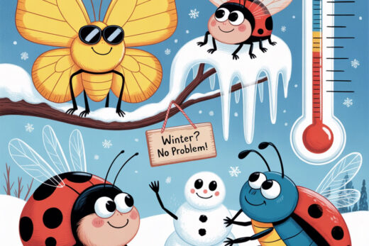 Insekten im Winter. Vorschaubild für den Blogartikel